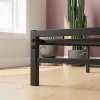 Okwish Lit Simple 90x200 cm - Lit en Métal Noir Contemporain et Durable pour Chambre Ado - Sans Matelas* Lit Simple