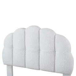 Generique Lit simple 90x200 cm avec tête de lit, sommier en bois, cadre plateforme, pour enfant, blanc*Enfant Lit Enfant