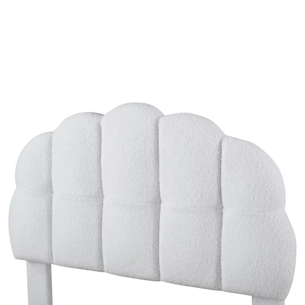 Generique Lit simple 90x200 cm avec tête de lit, sommier en bois, cadre plateforme, pour enfant, blanc*Enfant Lit Enfant