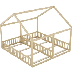ProximaX Lit simple 90x200 cm modèle maison naturel, lit bas 2-en-1 pour enfants et adolescents, design ludique et multifonction*Enfant Lit Enfant