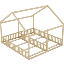 Lit simple 90X200 Lit plat Modèle d'appartement Couleur naturelle><noscript><img width=