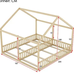 Lit simple 90X200 Lit plat Modèle d'appartement Couleur naturelle><noscript><img width=