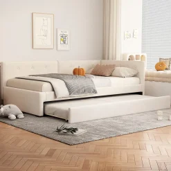 Fortuna lai Lit Simple 90x200cm, Canapé-Lit avec Lit Escamotable, Minimalisme, Gris*Enfant Lit Enfant