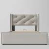 Lit Simple 90X200Cm Hydraulique Coton Gris>Blackcolors Outlet