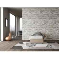 Ityhome Lit Sommier avec sommier capitonné 80x210 Azelia simili cuir gris tourterelle* Lit Coffre