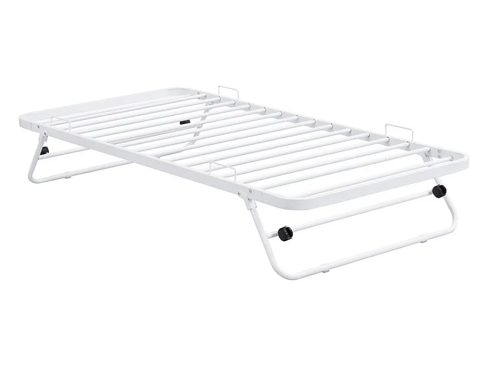 Lit sommier d'appoint pliant 90 x 190 cm - Métal - Blanc - ADONIS II>Vente-unique Clearance