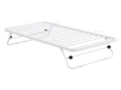 Lit sommier d'appoint pliant 90 x 190 cm - Métal - Blanc - ADONIS II><noscript><img width=