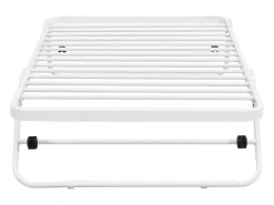 Lit sommier d'appoint pliant 90 x 190 cm - Métal - Blanc - ADONIS II><noscript><img width=