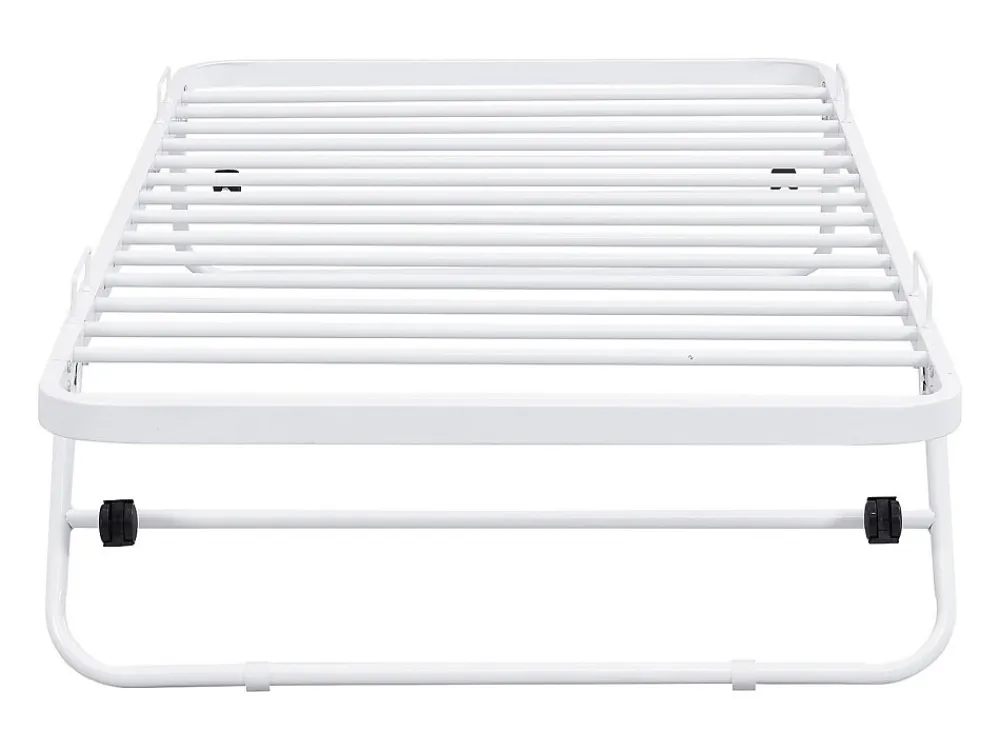Lit sommier d'appoint pliant 90 x 190 cm - Métal - Blanc - ADONIS II>Vente-unique Clearance
