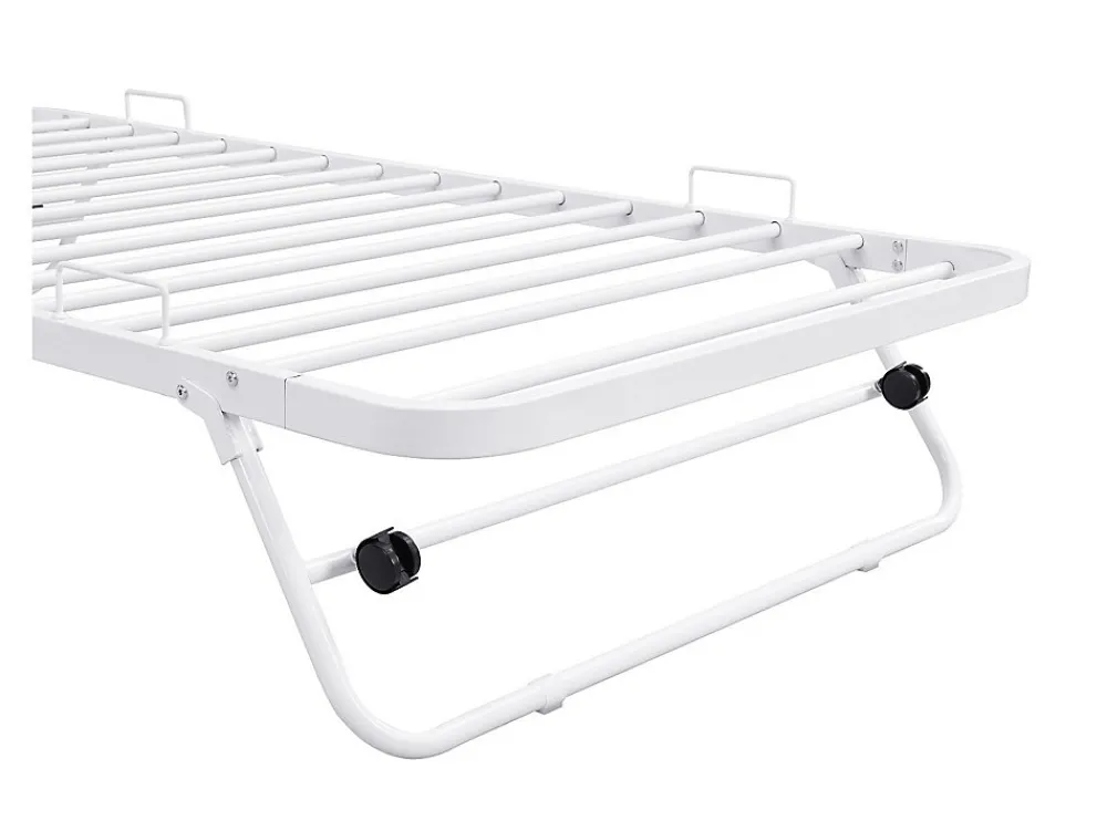 Lit sommier d'appoint pliant 90 x 190 cm - Métal - Blanc - ADONIS II>Vente-unique Clearance