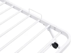 Lit sommier d'appoint pliant 90 x 190 cm - Métal - Blanc - ADONIS II><noscript><img width=