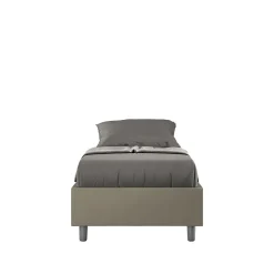 Lit Sommier sans sommier capitonné 80x190 simili cuir cappuccino Azelia>Ityhome New