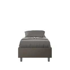 Lit Sommier sans sommier capitonné 80x190 simili cuir cappuccino Azelia>Ityhome New