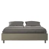 Lit sommier sans sommier capitonné 160x190 simili cuir cappuccino Azelia>Ityhome Clearance