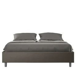 Lit sommier sans sommier capitonné 160x190 simili cuir cappuccino Azelia>Ityhome Clearance