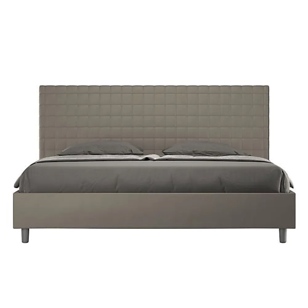 Lit Sunny cappuccino en similicuir avec sommier rembourré 200x200>Ityhome Sale