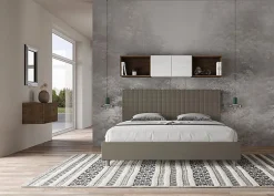 Lit Sunny cappuccino en similicuir avec sommier rembourré 200x200><noscript><img width=