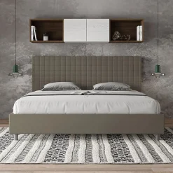 Lit Sunny cappuccino en similicuir avec sommier tapissé 200x210>Ityhome Sale