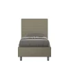 Lit Sunny cappuccino en similicuir avec sommier tapissé 80x190>Ityhome Sale