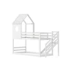 Simple Life Lit superposé, 90 x 200 cm, pour 2 enfants, avec escalier d'angle, lit mezzanine, avec fenêtre*Enfant Lit Enfant