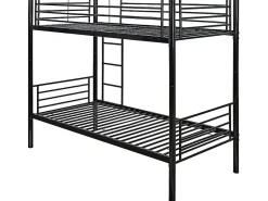 Habitat Et Jardin Lit superposé "ADAM" - 90 x 190 cm - Métal - Noir*Enfant Lit Enfant