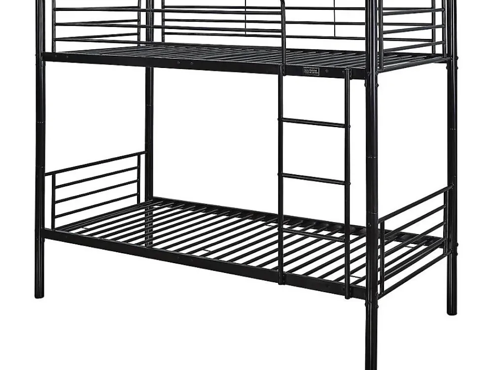 Habitat Et Jardin Lit superposé "ADAM" - 90 x 190 cm - Métal - Noir*Enfant Lit Enfant
