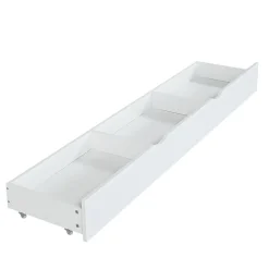 Lit superposé avec échelle, toboggan, fenêtres, sécurité, cadre bois, blanc, 90x200cm>Fortuna lai Hot