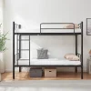 [En.Casa] Lit superposé en métal Berimma 90 x 200 cm noir en.casa*Enfant Lit Enfant