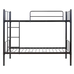 [En.Casa] Lit superposé en métal Berimma 90 x 200 cm noir en.casa*Enfant Lit Enfant
