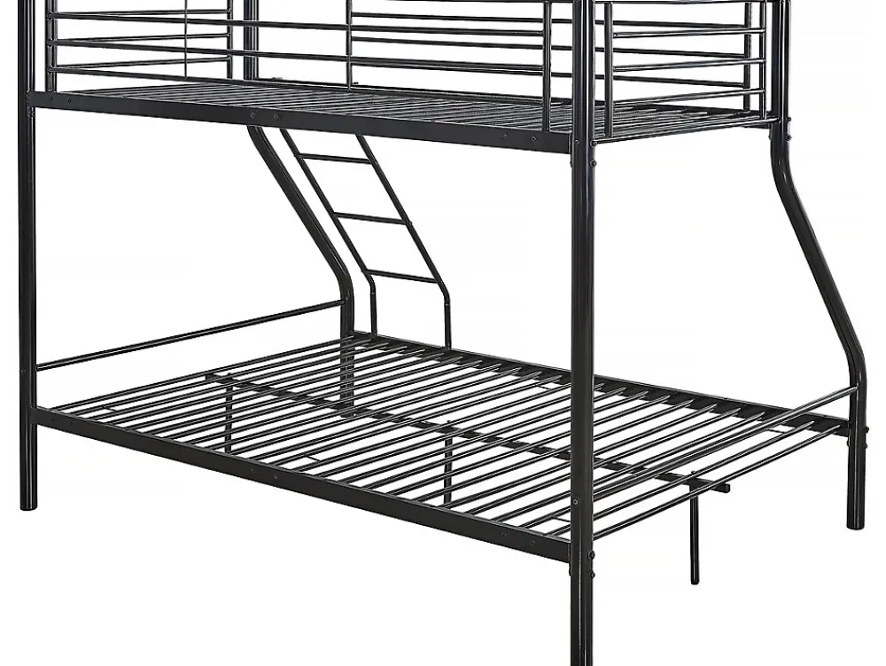 Habitat Et Jardin Lit superposé en métal "Leo" Sommiers inclus - 90/140 x 190 cm - Noir*Enfant Lit Enfant