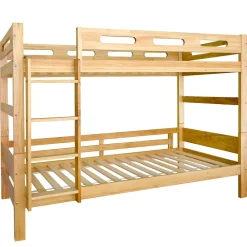 Simple Life Lit superposé enfant, 2 lits simples, cadre pin massif, montage facile, naturel, 90x200 cm*Enfant Lit Enfant