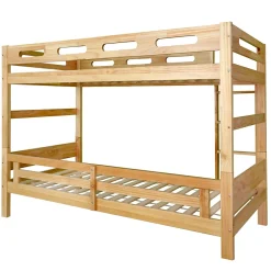 Simple Life Lit superposé enfant, 2 lits simples, cadre pin massif, montage facile, naturel, 90x200 cm*Enfant Lit Enfant