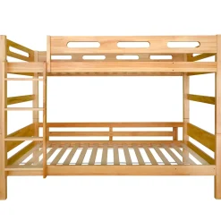 Simple Life Lit superposé enfant, 2 lits simples, cadre pin massif, montage facile, naturel, 90x200 cm*Enfant Lit Enfant