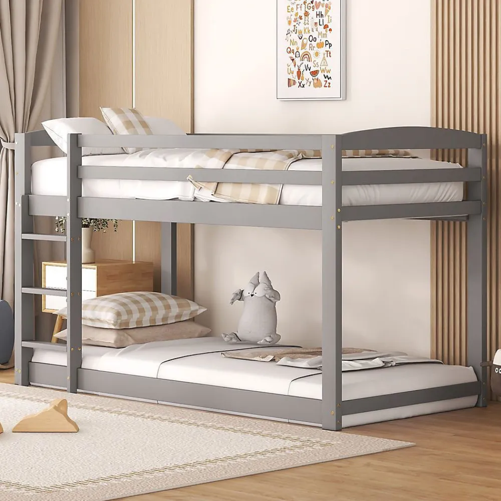 Lit Superposé Enfant 90X200Cm Pin Gris>Blackcolors Outlet