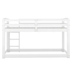 Lit superposé pour enfants, lit cadre bois massif pin, montage facile, blanc, 90x200 cm><noscript><img width=