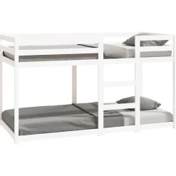 Lit superposé sans matelas blanc 90x190 cm bois de pin massif>Vidaxl New