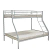 Lit superposé TRYO 3 places Métal gris 90x200 cm et 140x200 cm Sommier inclus>Meublorama Discount