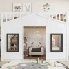 Lit superposé 90x200 cm avec escalier intégré, cabane décorative et structure en pin/MDF, gain de place>Redom Online