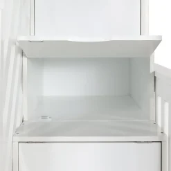 Lit superposé 90x200 cm, avec fenêtre, toboggan, étagères, 4 rangements, cadre bois><noscript><img width=