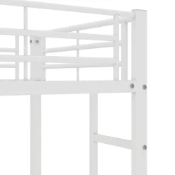 Lit superposé 90x200 cm, cadre métal, table, étagères, sécurité, pour enfants et ados><noscript><img width=