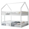 Redom Lit superposé 140x200 cm en métal avec échelle intégrée et porte ouvrante, style maison ludique*Enfant Lit Enfant