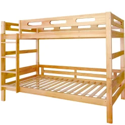Lit superposé 90x200 cm naturel, 2 couchages, séparable en lits simples, cadre pin stable, sommier à lattes, montage facile><noscript><img width=