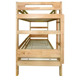 Redom Lit superposé 90x200 cm séparable en 2 lits simples, structure bois massif naturel, montage facile*Enfant Lit Enfant