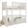 Petits-Meubles Lit superpose 90x200 au sol sommiers inclus Gabin Blanc*Enfant Lit Enfant