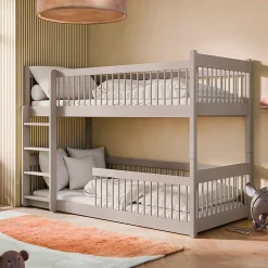 Petits-Meubles Lit superpose 90x200 au sol sommiers inclus Marion Cachemire*Enfant Lit Enfant