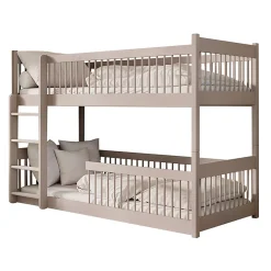 Petits-Meubles Lit superpose 90x200 au sol sommiers inclus Marion Cachemire*Enfant Lit Enfant