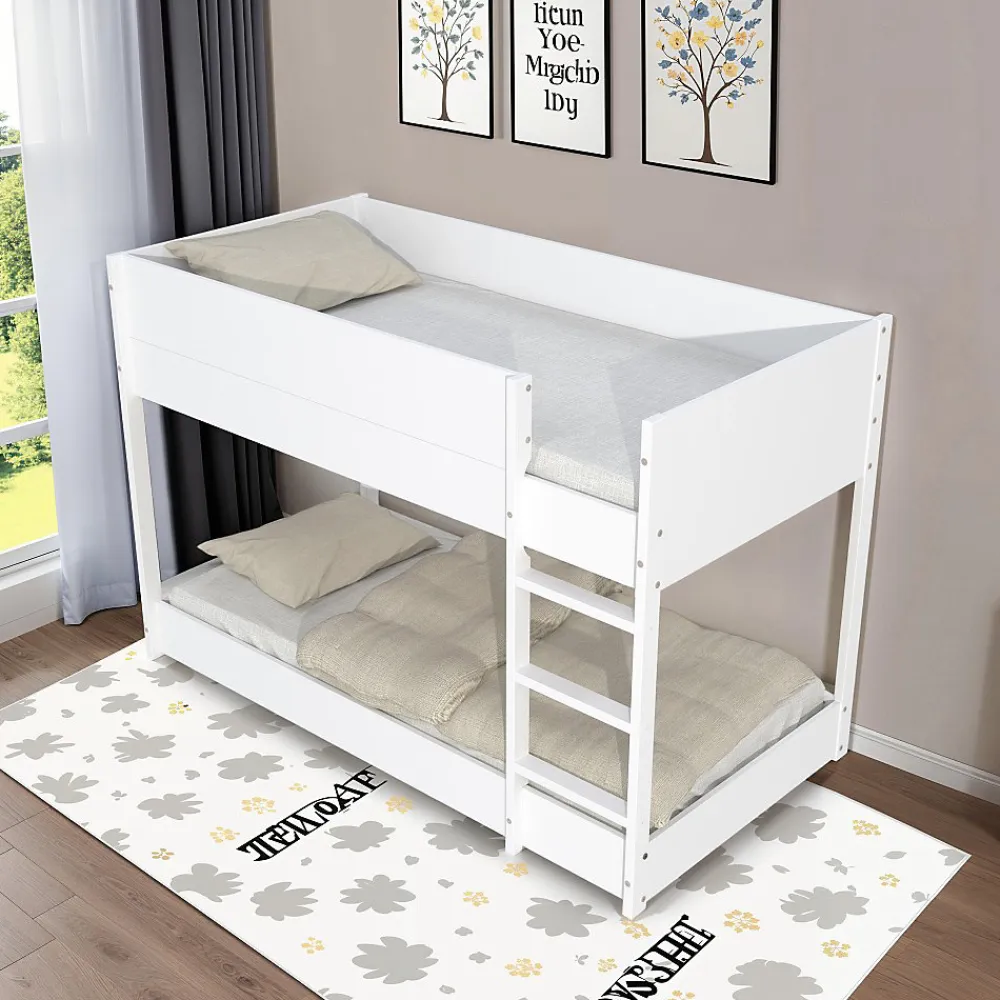 Weber Industries LIT SUPERPOSE 90x190 BOB + 2 SOMMIERS / Blanc*Enfant Lit Enfant