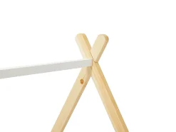 Lit tipi 90 x 190 cm avec tiroirs - Pin et MDF - Coloris : Blanc et naturel - LUANCO><noscript><img width=