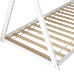 Lit tipi pour enfant 190x90cm blanc VALENTIN -><noscript><img width=