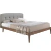 Lit tufté en tissu gris moderne pour chambre à coucher élégante>Angel Cerda Best
